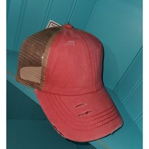 Sold: C.C Washed Denim with Crossed Elastic Band Mesh